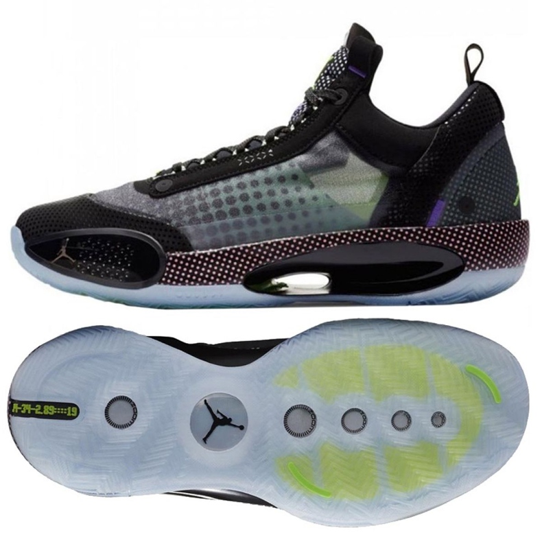Nike Air Jordan Xxxiv Low Negras Vapor Verdes M CZ7750-003 multicolor negro