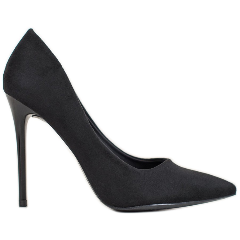 Small Swan Tacones de ante negros
