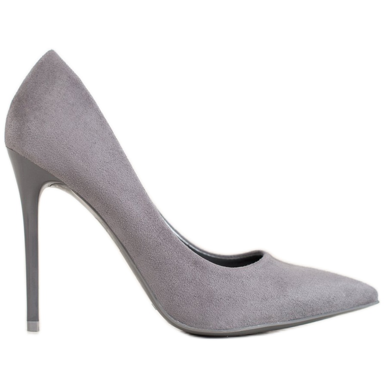 Small Swan Stilettos grises con ante