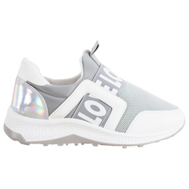 Seastar Slipons en la plataforma del amor blanco gris