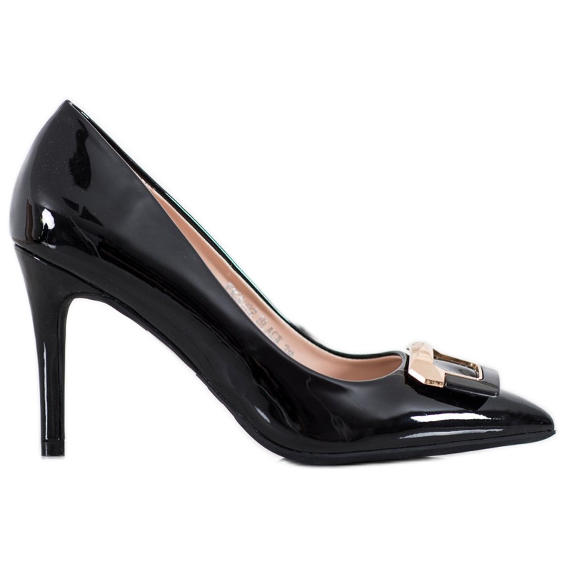 Fama Zapatos de salón con hebilla decorativa negro