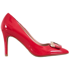 Fama Zapatos de salón con hebilla decorativa rojo Fama Zapatos de salón con hebilla decorativa rojo