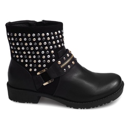 Botas motorizadas con tachuelas 1636 Negro
