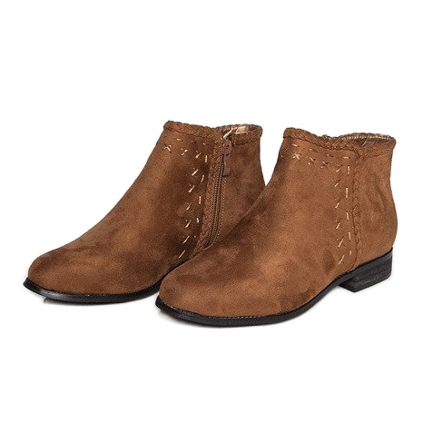 Botines de ante Chelsea Boots 100-602 Camel marrón