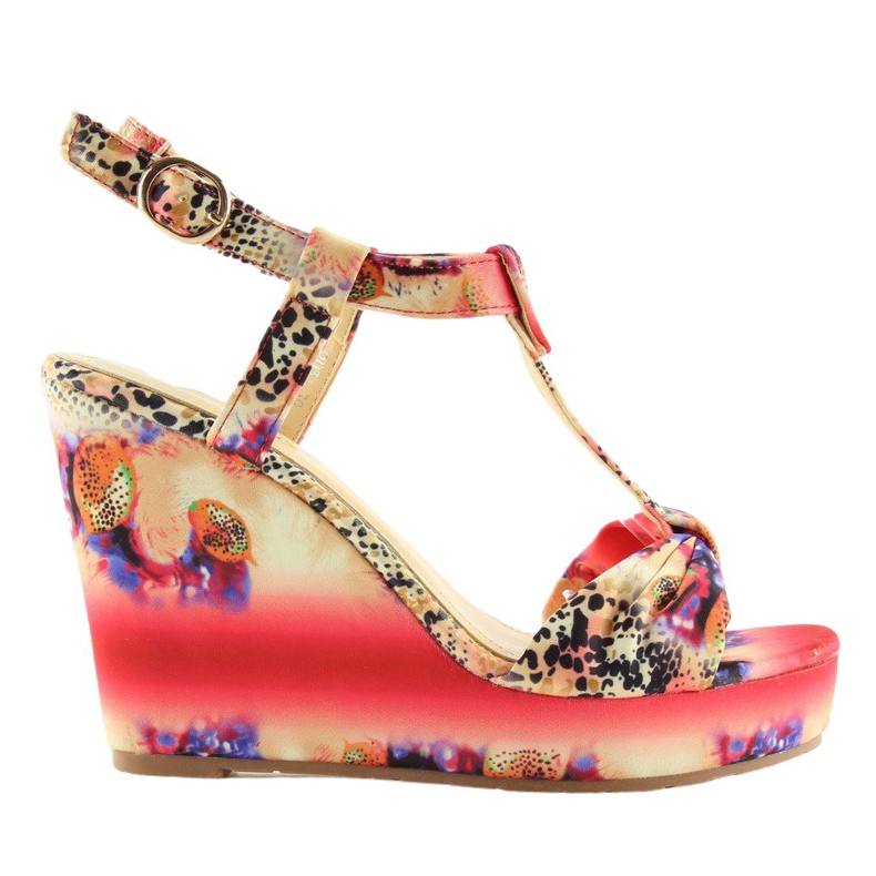 Sandalia cuña raso 903 Rojo II Calidad Sandalia cuña raso 903 Rojo II Calidad