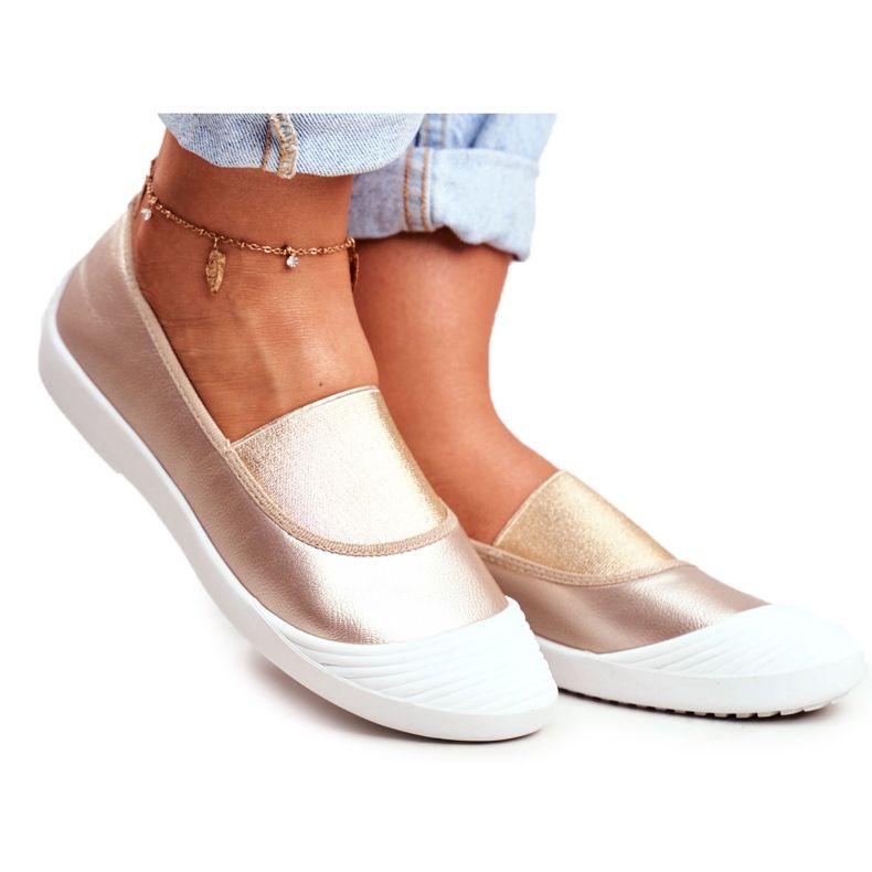 LU BOO Zapatillas Slip-On Zapatillas deportivas doradas Justy dorado