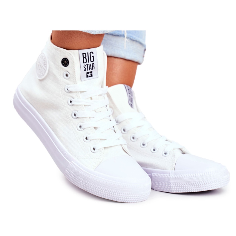 Zapatillas altas de mujer Big Star White FF274A171 blanco