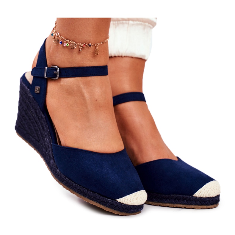 Sandalias Mujer Con Cuña Trenzada Big Star Azul Marino DD274A172
