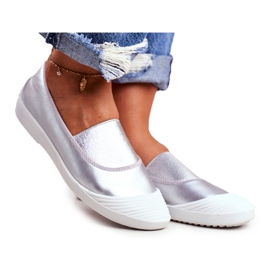 LU BOO Zapatillas sin cordones Zapatillas sin cordones plateadas Justy gris