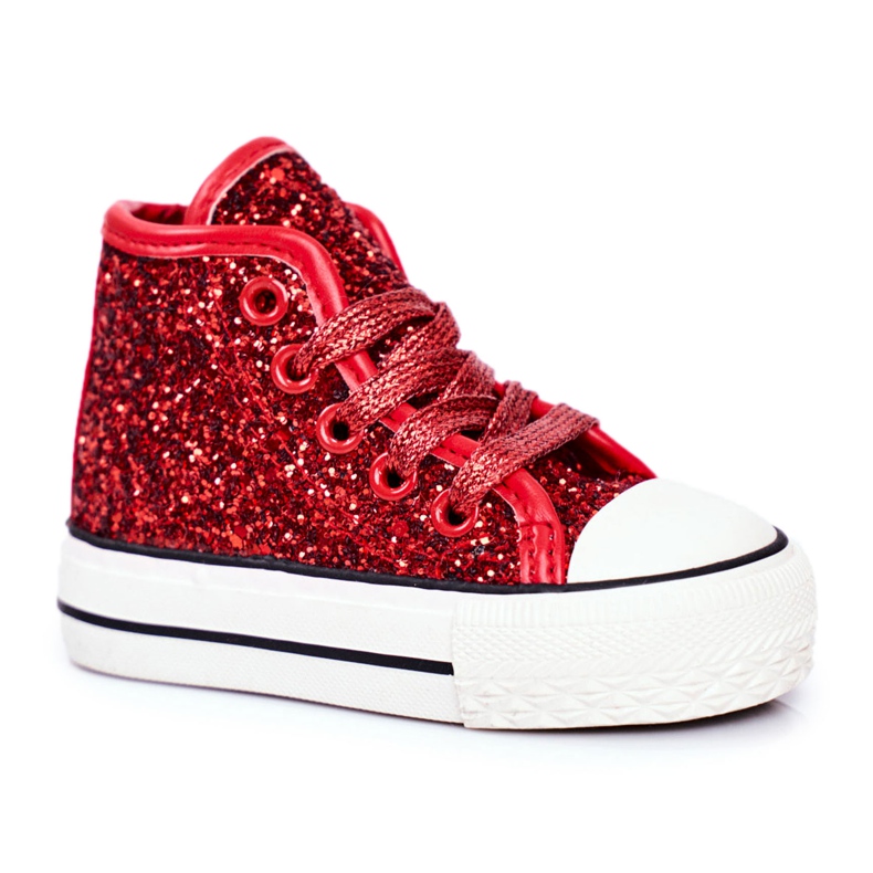 FRROCK Zapatillas para niños High Shiny Red Ally rojo