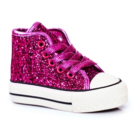 FRROCK Zapatillas para niños High Shiny Pink Ally rosa