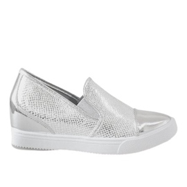 Zapatillas plateadas con cuña DD437-2 plata gris Zapatillas plateadas con cuña DD437-2 plata gris