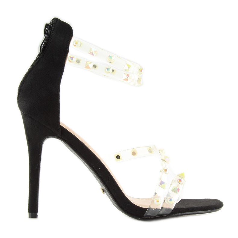 Sandalias con tiras de silicona negro NF-25P Negro Sandalias con tiras de silicona negro NF-25P Negro