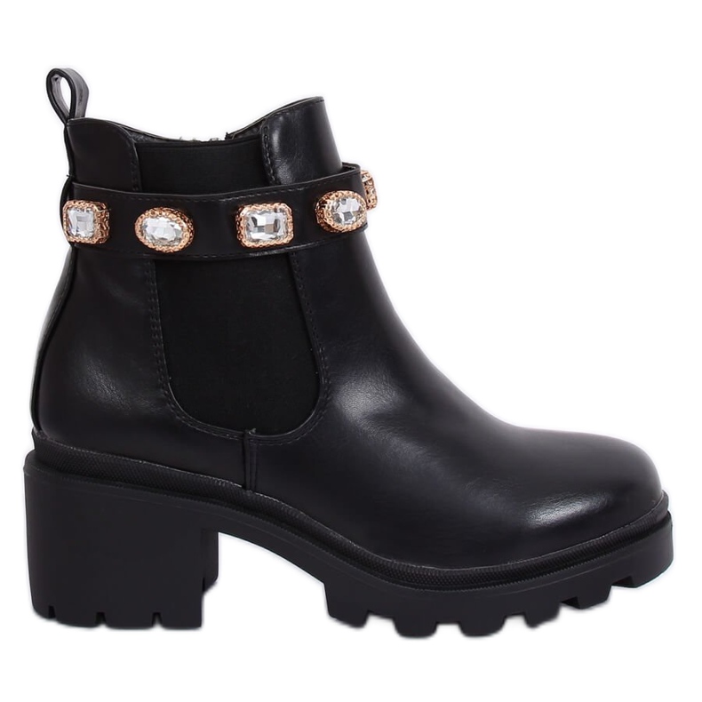 Botines Chelsea negros, negro HE107 Negro