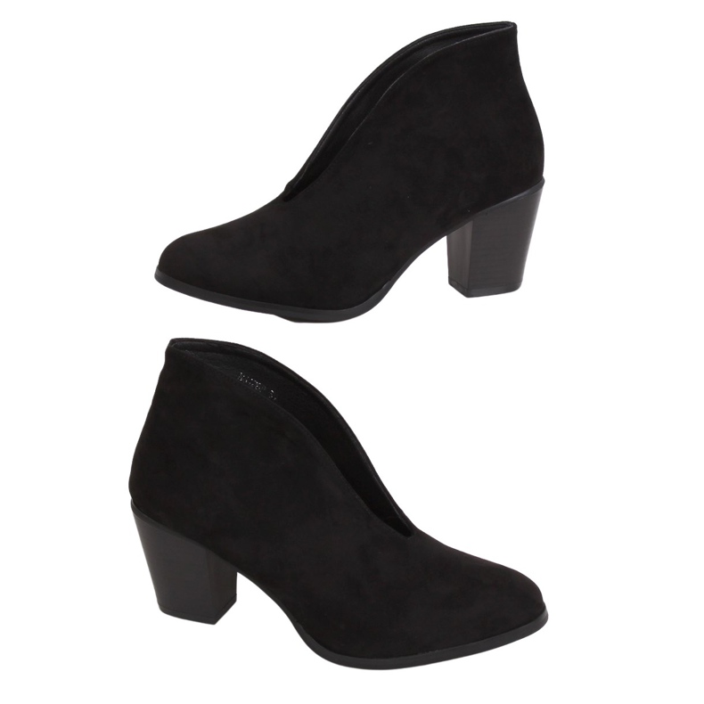 Botas negras con abertura negro NS128P Negro Botas negras con abertura negro NS128P Negro