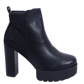 Black RB41P Botas negras con plataforma negro