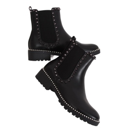 Botines Chelsea negros con tachuelas negro NC826 Negro