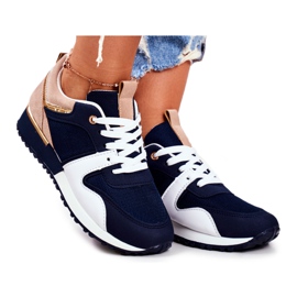 EVE Zapatillas Deportivas Mujer Azul Marino Golden Clementine Elements blanco dorado