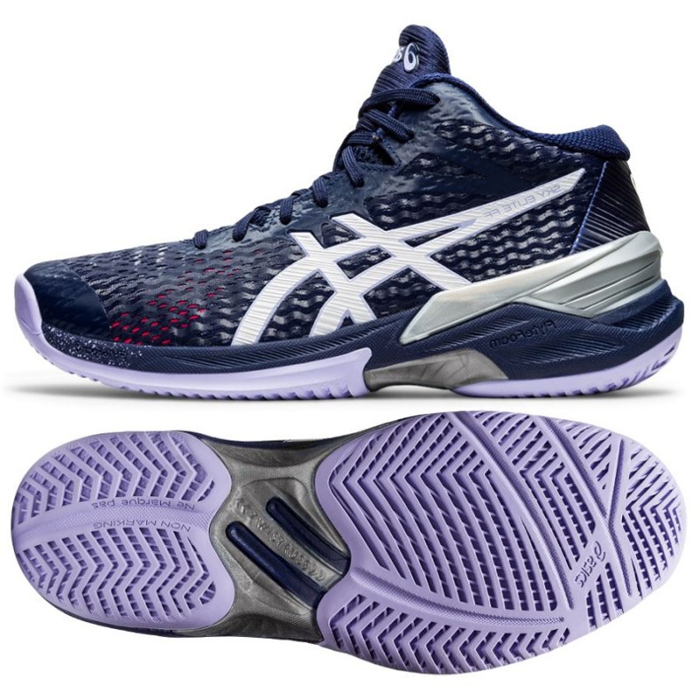 Zapatillas de voleibol Asics Sky Elite Ff Mt W 1052A023-400 grafito, azul marino azules y azul marino Zapatillas de voleibol Asics Sky Elite Ff Mt W 1052A023-400 grafito, azul marino azules y azul marino