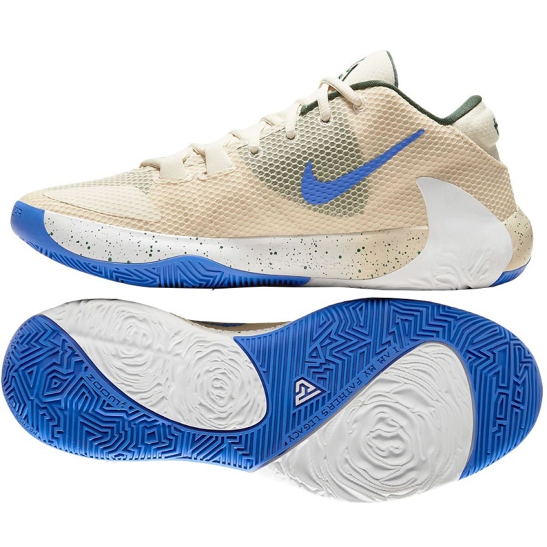 Calzado de baloncesto Nike Zoom Freak 1 M BQ5422-200 negro, beige / crema beige