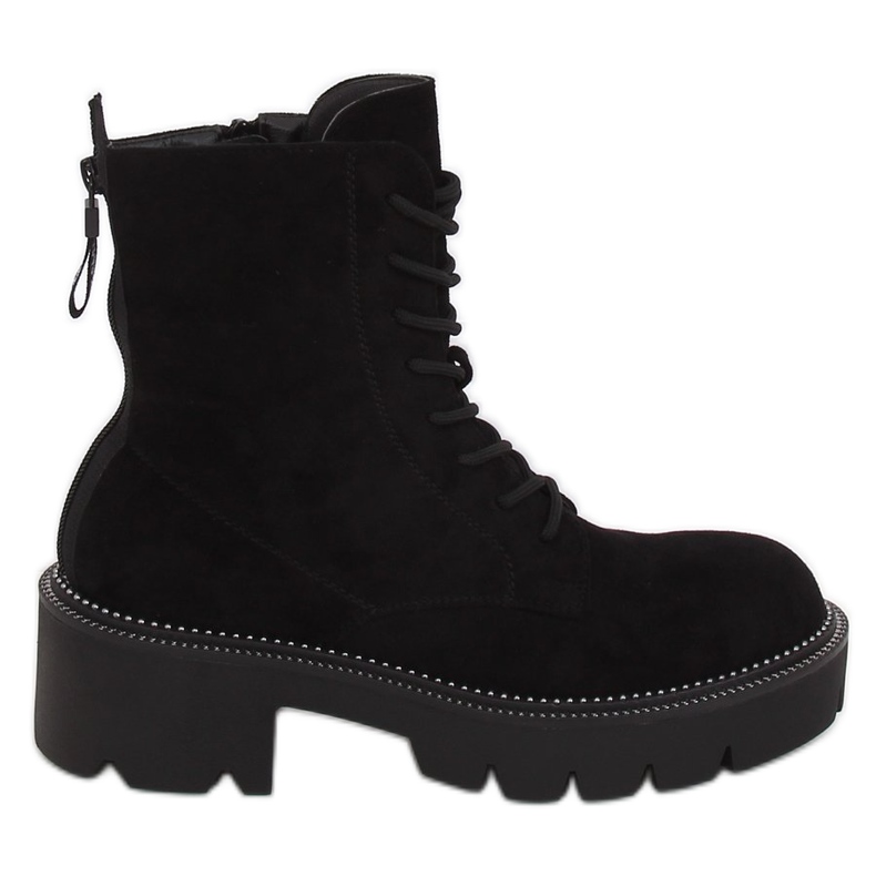 Botas negras con suela alta UK13P Black negro Botas negras con suela alta UK13P Black negro