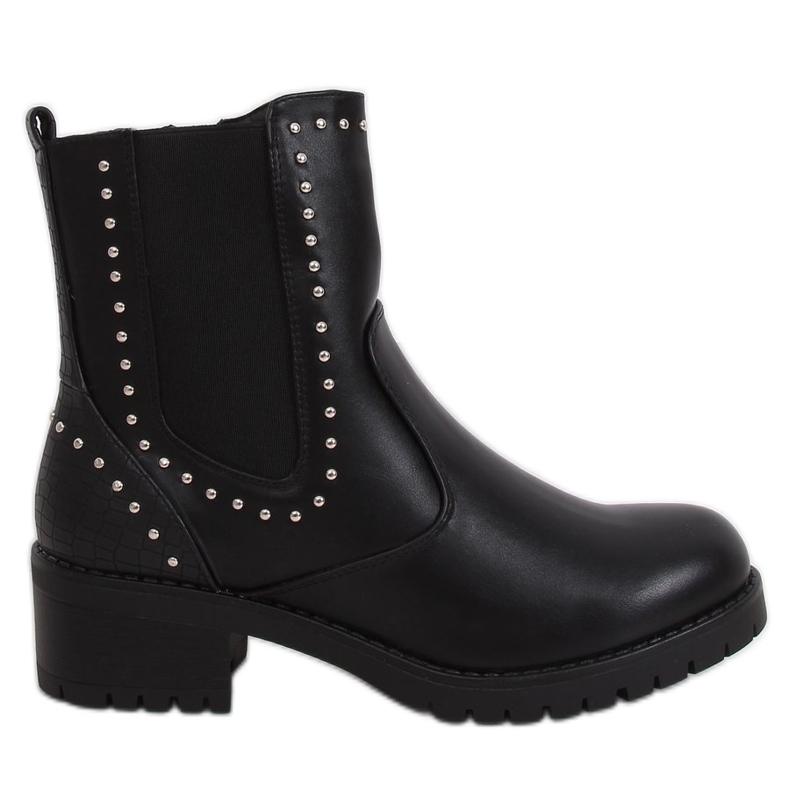 Botas negras para mujer con tachuelas UL309 Negra negro