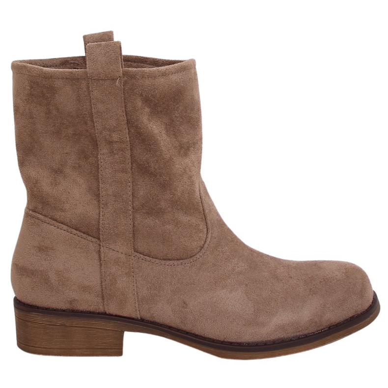 Botas mujer ante beige oscuro ST-18P Khaki marrón caqui