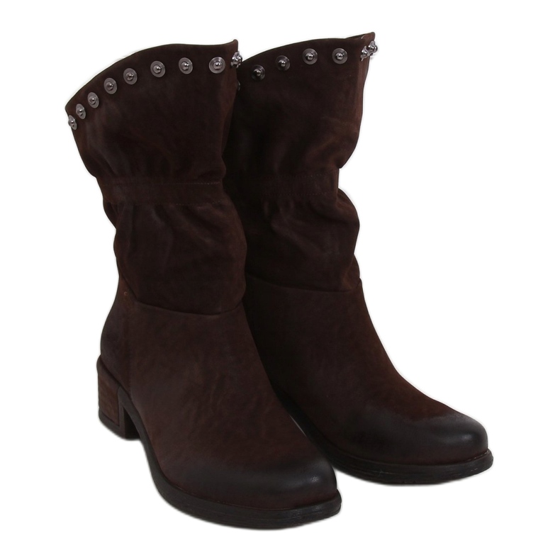 Botas marrones marrones para mujer ST06P Marrón Botas marrones marrones para mujer ST06P Marrón