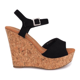 Sandalias Cuña Corcho 5H5654 Negro