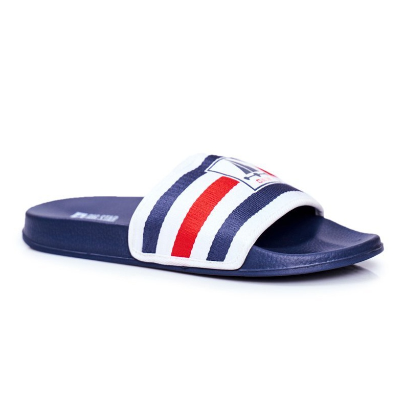 Pantuflas de Hombre Big Star Azul Marino DD174691 blanco