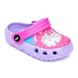 Pantuflas Infantiles Foam Crocs Violet Ponies Pony violeta