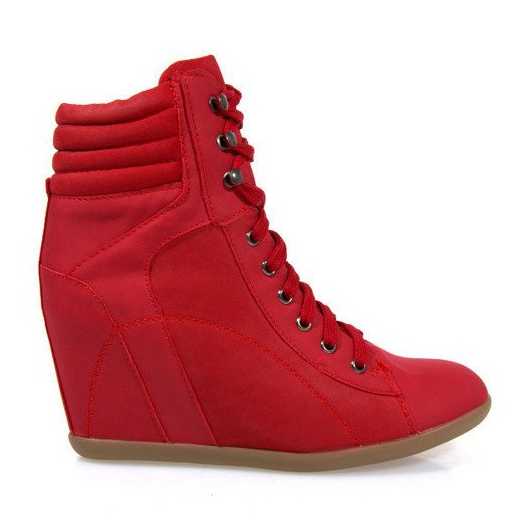 Sneakers Boots On Wedge 562 Rojo Sneakers Boots On Wedge 562 Rojo
