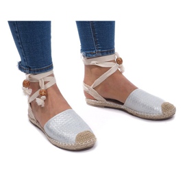 Sandalias Alpargatas Bailarinas Bailarinas 30550 Plata gris Sandalias Alpargatas Bailarinas Bailarinas 30550 Plata gris