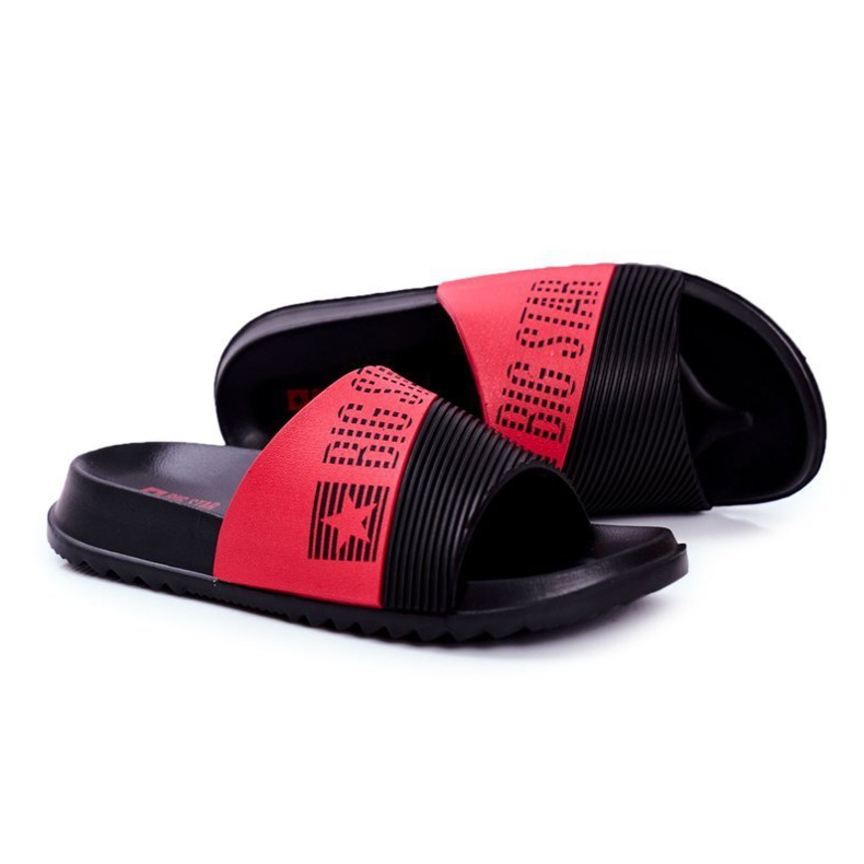 Pantuflas de Hombre Big Star Rubber Negras GG174913 negro rojo