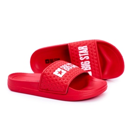 Pantuflas infantiles Big Star rojo acolchado GG374801
