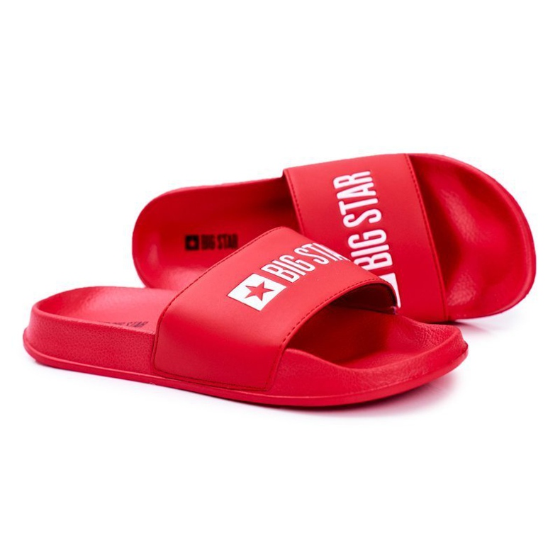 Pantuflas Hombre Big Star Rubber Red Eco Leather GG174932 rojo