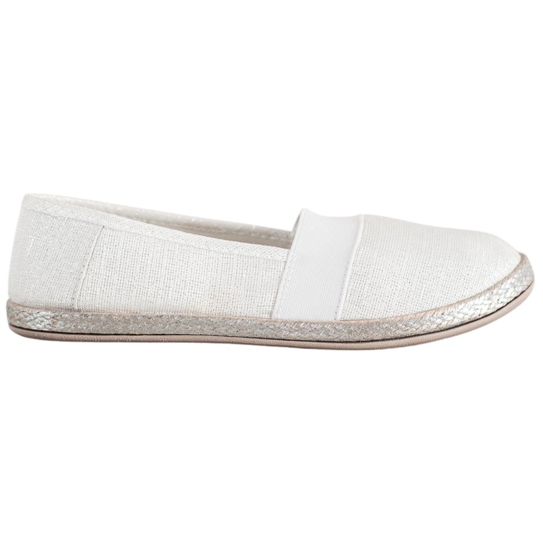 SHELOVET Zapatillas elegantes sin cordones blanco