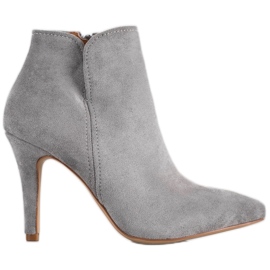 Bella Paris Botas clásicas de tacón alto gris Bella Paris Botas clásicas de tacón alto gris