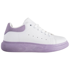 SHELOVET Zapatillas en la plataforma morada blanco violeta SHELOVET Zapatillas en la plataforma morada blanco violeta