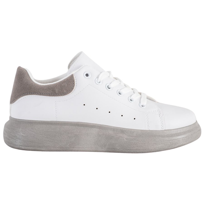 SHELOVET Zapatillas en la plataforma gris blanco