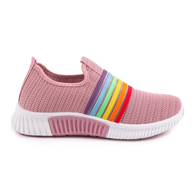 BS30 zapatillas deportivas rosas sin cordones multicolor
