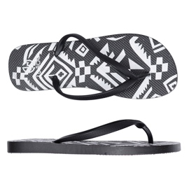 Pantuflas aztecas para mujer Lu Boo Black Havanna blanco negro