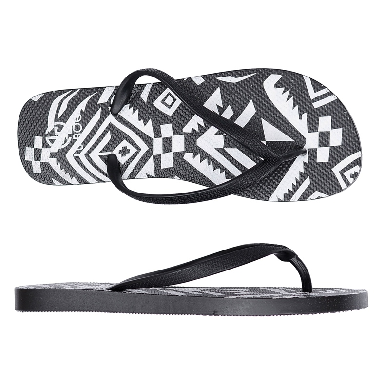 Pantuflas aztecas para mujer Lu Boo Black Havanna blanco negro
