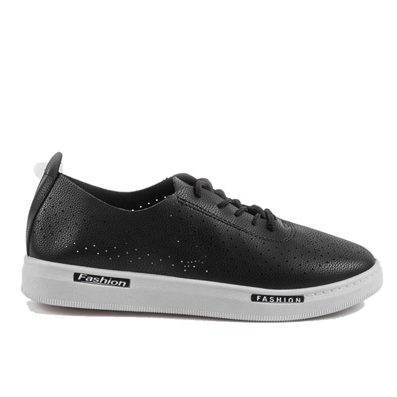 Zapatillas deportivas caladas negras QW8368-1 negro