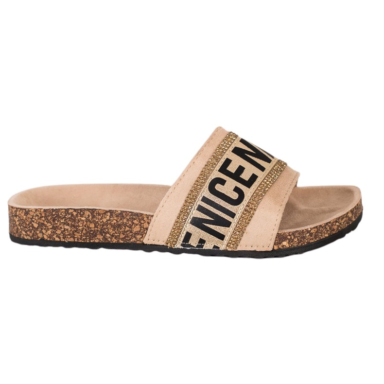 Evento Bonitas zapatillas de cristales beige