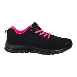 SHELOVET Zapatos deportivos ligeros negro rosa