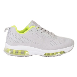 SHELOVET Zapatillas con inserto de neón gris