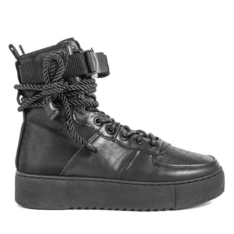 Deportivas planas negras Y-026 negro