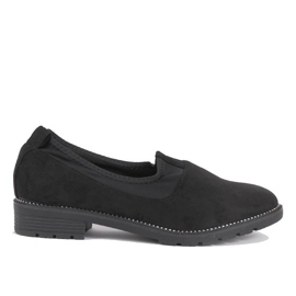 Zapatos negros sin cordones con elástico 240-1