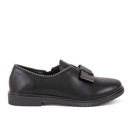 BM Zapatos negros sin cordones con lazo 239-2